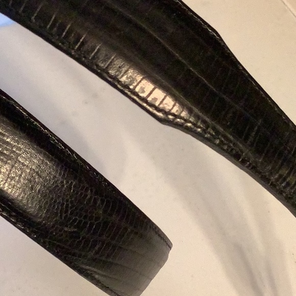 Onyx Black Leather Vintage Belt Size 28 - Picture 5 of 6